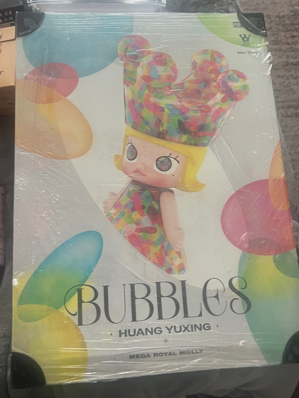 400% “Bubbles “Mega Royal Molly Figure by  Popmart - Multicolor. Sealed. - Picture 2 of 5